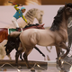 Model horses being sold at the Clarion Inn’s “artist’s alley” room.